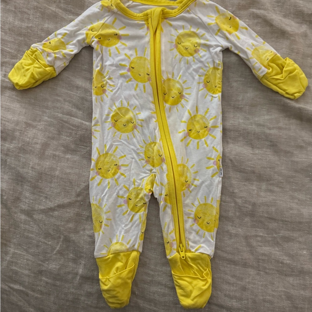 Little Sleepies Yellow Sun Patterned Footie